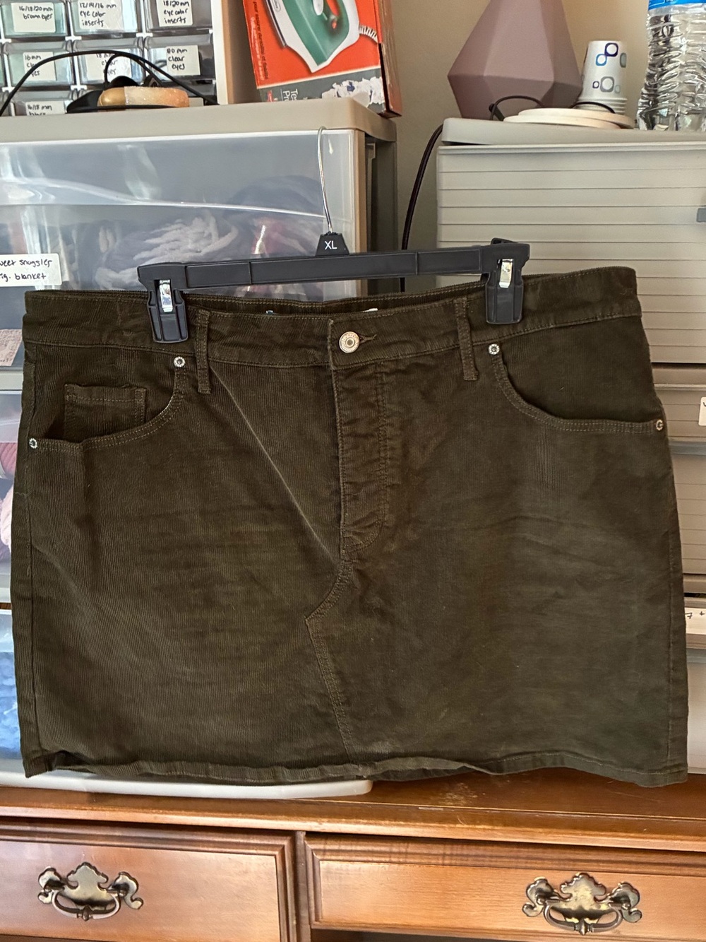 2 for $15! Old Navy High-Rise Green Corduroy Mini Skirt